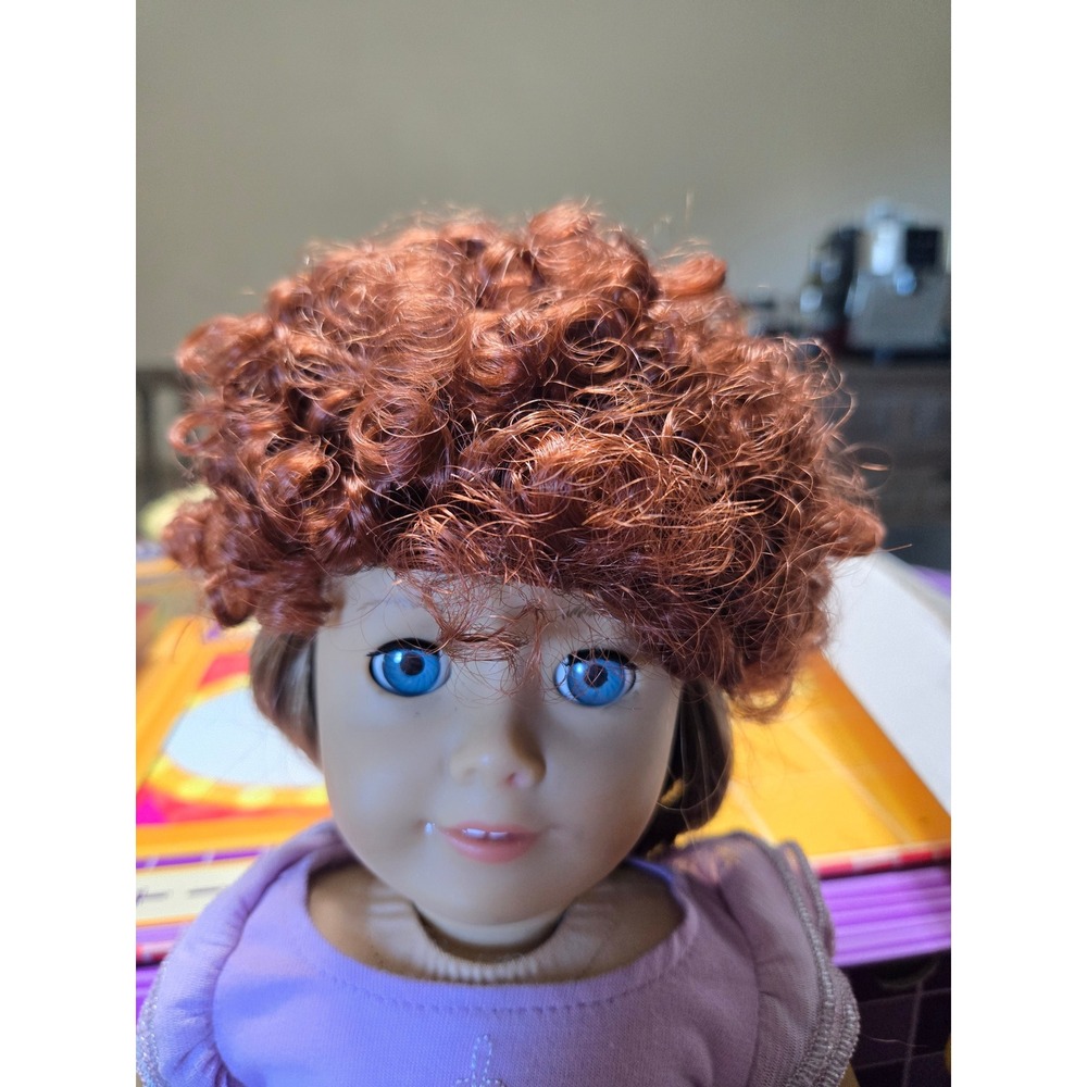 Cheri's Collection Annie Doll Wig Fire Red Curly 12-13 Inch American Girl Size